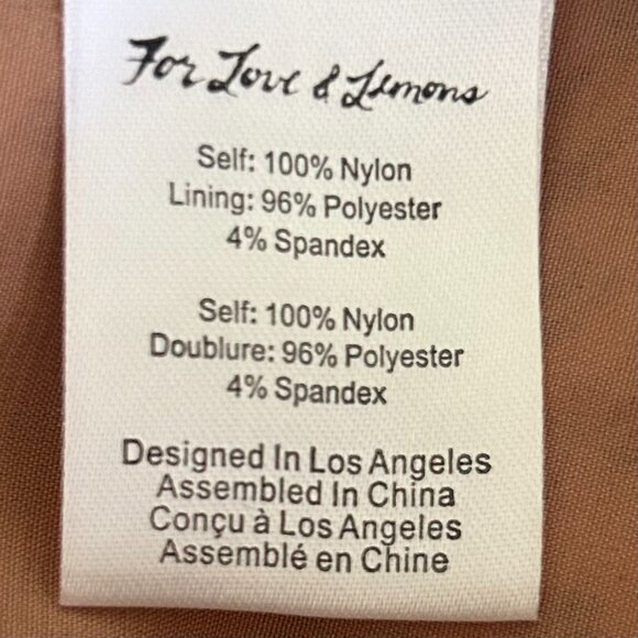 For Love & Lemons Dakota Lace Mini Dress Peach Large Floral Lace Resort Party - Picture 10 of 12